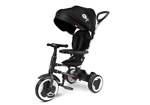 QPLAY Triciclo Evolutivo Plegable Rito - Negro - Niños de 10 hasta 36 Meses - Peso soportable hasta 25 Kg QPLAY Triciclo Evolutivo Plegable Rito - Negro - Niños de 10 hasta 36 Meses - Peso soportable hasta 25 Kg
