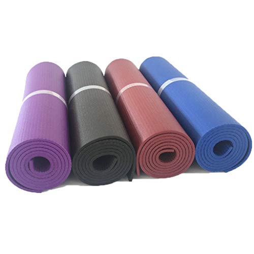 QQCR-A PVC Estera de Yoga Estera de Yoga de Alta Densidad para Ejercicios Gimnasia Extra Gruesa Estiramiento de Gimnasio de 6 mm y Pilates, 183x61 cm (Color : Blue)