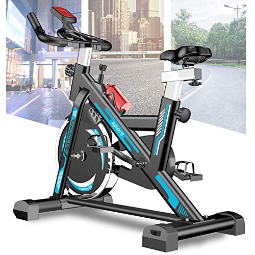 QQLK Bicicleta EstáTica Indoor - Bicicleta De Spinning - Ejercicio Bicicleta Entrenamiento AeróBico, Cambio Silencioso, Carga De 200 Kg,Rojo