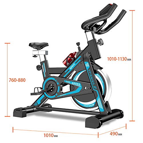 QQLK Bicicleta EstáTica Indoor - Bicicleta De Spinning - Ejercicio Bicicleta Entrenamiento AeróBico, Cambio Silencioso, Carga De 200 Kg,Rojo