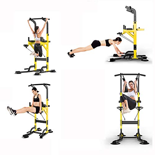 QQYYY Torre Multifuncional, Power Tower, Pull Up Fitness, Estación De Musculación, Torre De Entrenamiento Multifuncional, Torre De Gimnasio con Barra De Flexiones Y Dips, Carga Máxima 900 Kg,Negro QQYYY Torre Multifuncional, Power Tower, Pull Up Fitness, Estación De Musculación, Torre De Entrenamiento Multifuncional, Torre De Gimnasio con Barra De Flexiones Y Dips, Carga Máxima 900 Kg,Negro
