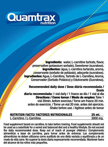 Quamtrax Carnitina 3000 Mandarina - 20 viales x 25 ml