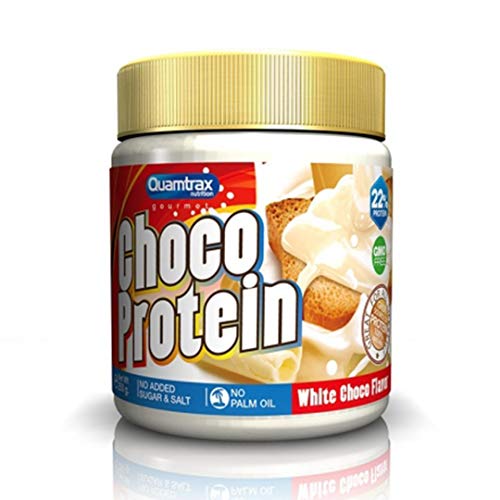 Quamtrax Choco Protein - Crema de Chocolate Blanco Sin Aceite de Palma 250 gr - Chocolate blanco