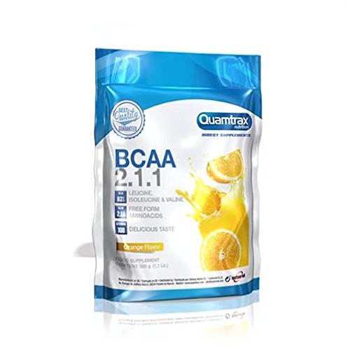 QUAMTRAX DIRECT BCAA 2:1:1 + GLUTAMINE 500gr Naranja