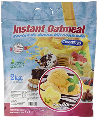 Quamtrax Gourmet Avena Instantánea en polvo, Sabor Vainilla - 2000 gr