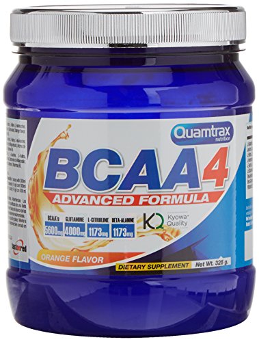 Quamtrax Nutrition Bcaa 4, Sabor Naranja - 325 gr Quamtrax Nutrition Bcaa 4, Sabor Naranja - 325 gr