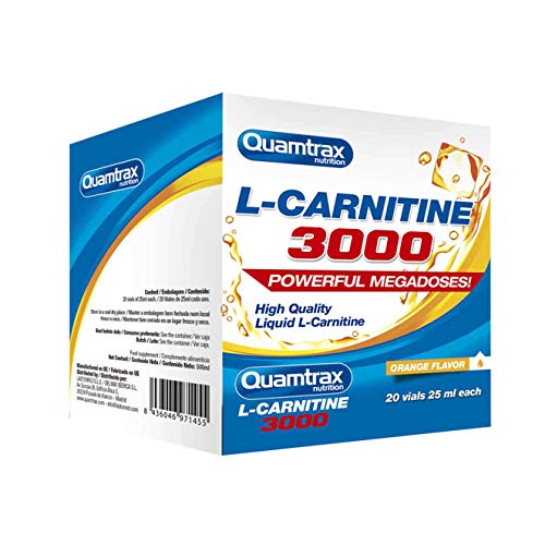 Quamtrax Nutrition L-Carnitine 3000, Naranja - 20 viales x 25 ml Quamtrax Nutrition L-Carnitine 3000, Naranja - 20 viales x 25 ml