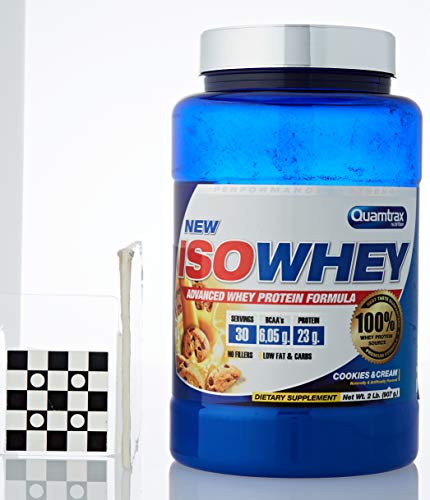 Quamtrax Proteína Iso Whey Sabor Cookies & Cream - 907 gr