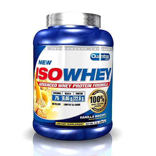 Quamtrax Proteina Iso Whey Sabor Vainilla con galleta- 2267 gr