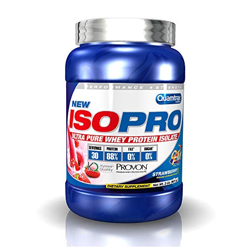 Quamtrax Proteina ISOPRO CFM Sabor Fresa - 907 gr