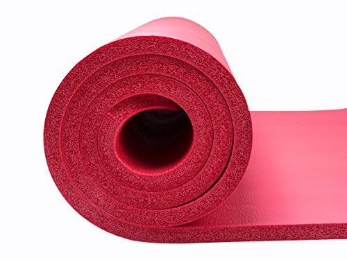 QUBABOBO Colchonetas de Yoga 15mm Gruesa Antideslizante Esterilla para Ejercicio Pilates Fitness Workout y Gimnasia con bolsa de transporte y correa