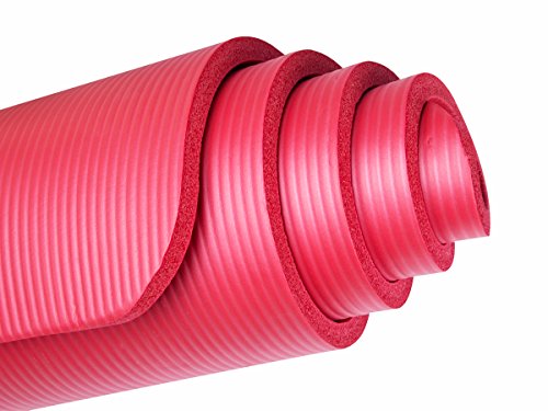 QUBABOBO Colchonetas de Yoga 15mm Gruesa Antideslizante Esterilla para Ejercicio Pilates Fitness Workout y Gimnasia con bolsa de transporte y correa