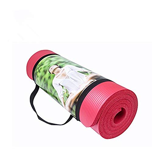 QUBABOBO Colchonetas de Yoga 15mm Gruesa Antideslizante Esterilla para Ejercicio Pilates Fitness Workout y Gimnasia con bolsa de transporte y correa