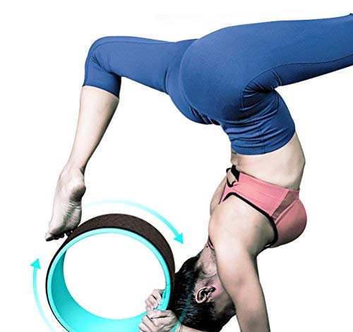 QUBABOBO - Rueda de Yoga, con un diseño Muy Resistente,para Realizar estiramientos, para Realizar posturas de Yoga, Realizar Ejercicios de flexión de Columna o la Postura del Puente