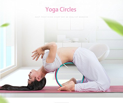 QUBABOBO - Rueda de Yoga, con un diseño Muy Resistente,para Realizar estiramientos, para Realizar posturas de Yoga, Realizar Ejercicios de flexión de Columna o la Postura del Puente, Rosa QUBABOBO - Rueda de Yoga, con un diseño Muy Resistente,para Realizar estiramientos, para Realizar posturas de Yoga, Realizar Ejercicios de flexión de Columna o la Postura del Puente, Rosa