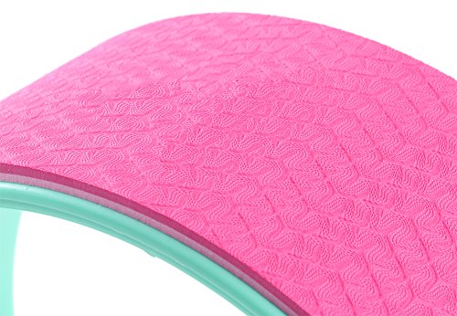 QUBABOBO - Rueda de Yoga, con un diseño Muy Resistente,para Realizar estiramientos, para Realizar posturas de Yoga, Realizar Ejercicios de flexión de Columna o la Postura del Puente, Rosa QUBABOBO - Rueda de Yoga, con un diseño Muy Resistente,para Realizar estiramientos, para Realizar posturas de Yoga, Realizar Ejercicios de flexión de Columna o la Postura del Puente, Rosa