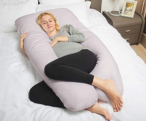 Queen Rose - Almohada de cuerpo completo para embarazos y almohada de maternidad con funda reemplazable y lavable, algodón Poliéster. poliéster, Algodón, Gris, 150 x 80 cm Queen Rose - Almohada de cuerpo completo para embarazos y almohada de maternidad con funda reemplazable y lavable, algodón Poliéster. poliéster, Algodón, Gris, 150 x 80 cm