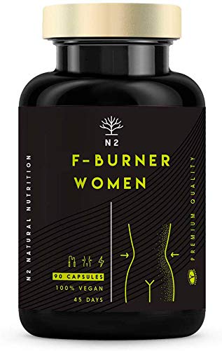 Quemagrasas Abdominal Potente para Adelgazar Rápido y Efectivo Mujer. Fat Burner Termogénico. Garcinia Cambogia HCA 60%, Café Verde Mango Africano. Certificado Vegano, 90 Cápsulas N2 Natural Nutrition