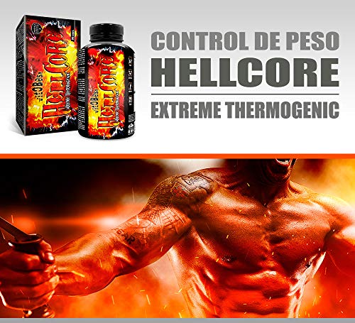 Quemagrasas HELLCORE - Producto de Calidad Optima y Quemagrasas Potente para Adelgazar - Vitobest (N, 90 Caps)