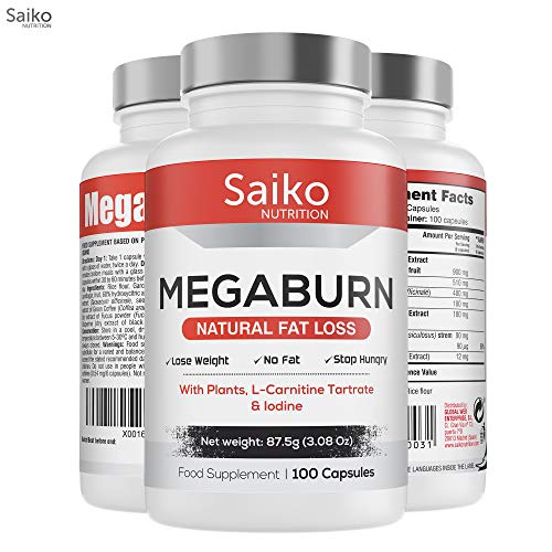 Quemagrasas Potente para Adelgazar, Fat Burner L-Carnitina, Garcinia Cambogia, Diente de león, Estimula el metabolismo, Diurético natural, Mejora el estado de ánimo, Supresor del apetito 100 cápsulas