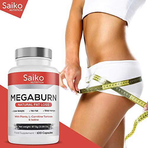 Quemagrasas Potente para Adelgazar, Fat Burner L-Carnitina, Garcinia Cambogia, Diente de león, Estimula el metabolismo, Diurético natural, Mejora el estado de ánimo, Supresor del apetito 100 cápsulas