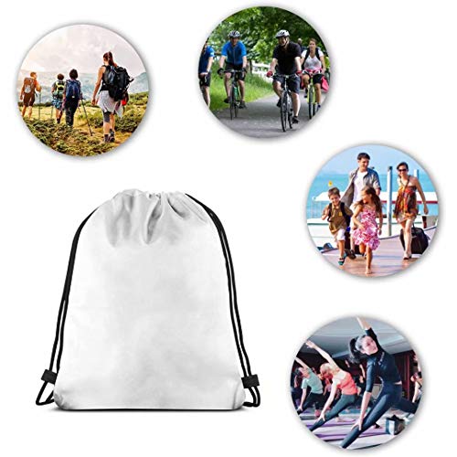 QUEMIN Happy Easter Bolsa con cordón, Bear River Forest Tote Mochila Mochila para niños Gimnasio Saco Bolsa para Senderismo Yoga Jersey Bolsa de Almacenamiento