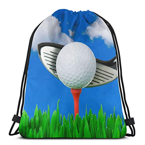QUEMIN Mochila Deportiva Liviana con cordón, para Mujeres Hombres Estudiantes para el Trabajo/Gimnasio/Escuela Deportes con Pelota de Golf QUEMIN Mochila Deportiva Liviana con cordón, para Mujeres Hombres Estudiantes para el Trabajo/Gimnasio/Escuela Deportes con Pelota de Golf