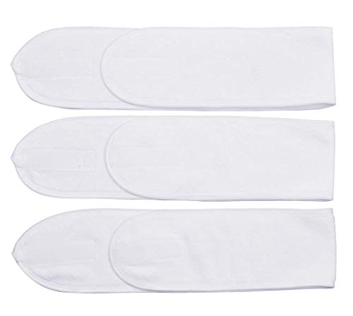 Queta pelo banda para maquillaje, cosméticos cinta Rizo, ajustable pelo – Banda con velcro 3pcs (Blanco) Queta pelo banda para maquillaje, cosméticos cinta Rizo, ajustable pelo – Banda con velcro 3pcs (Blanco)