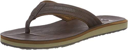 Quiksilver Carver Nubuck-Sandals For Men, Zapatos de Playa y Piscina Hombre, Marrón (Demitasse-Solid Ctk0), 42 EU