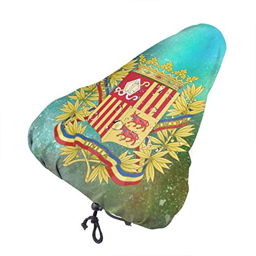 Quintion Robeson Funda de Asiento de Bicicleta Funda de sillín de Bicicleta Impermeable y a Prueba de Polvo Asiento Sillín Escudo de Armas de Andorra 27 * 24 cm Quintion Robeson Funda de Asiento de Bicicleta Funda de sillín de Bicicleta Impermeable y a Prueba de Polvo Asiento Sillín Escudo de Armas de Andorra 27 * 24 cm