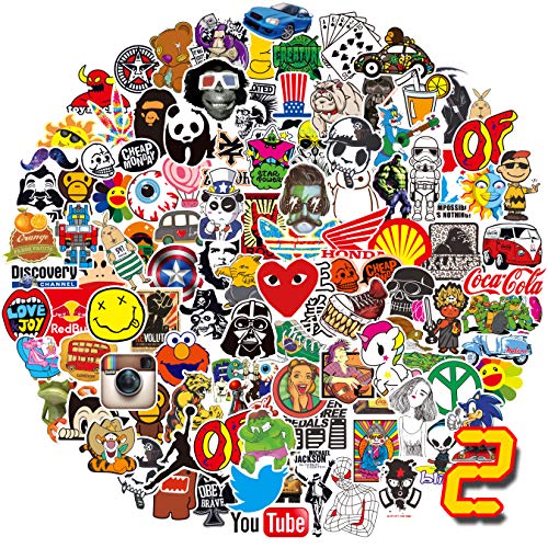 QWDDECO Sticker Pack (360 PCS) Vinilo Pegatinas para portátiles, botellas de agua, equipaje, monopatín, PS4, Xbox one, Iphone, los mejores regalos para adultos, adolescentes, niños y niñas.Calcomanías