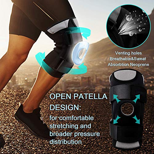 QWET Rodilleras Deportivas EláSticas De Neopreno, con 2 Sujetadores Y 4 Protectores Deportivos Estables De Metal, Se Pueden Utilizar para Voleibol, Baloncesto Y Otros Deportes,XL QWET Rodilleras Deportivas EláSticas De Neopreno, con 2 Sujetadores Y 4 Protectores Deportivos Estables De Metal, Se Pueden Utilizar para Voleibol, Baloncesto Y Otros Deportes,XL