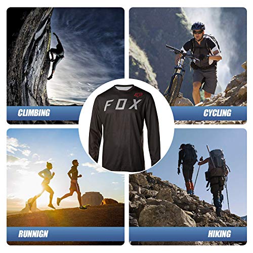 R Star Camiseta De Manga Larga para Hombre Camiseta De Ciclismo Camiseta De Carreras De Motocross (Negro,L) R Star Camiseta De Manga Larga para Hombre Camiseta De Ciclismo Camiseta De Carreras De Motocross (Negro,L)