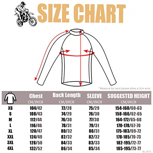 R Star Camiseta De Manga Larga para Hombre Camiseta De Ciclismo Camiseta De Carreras De Motocross (Negro,L)