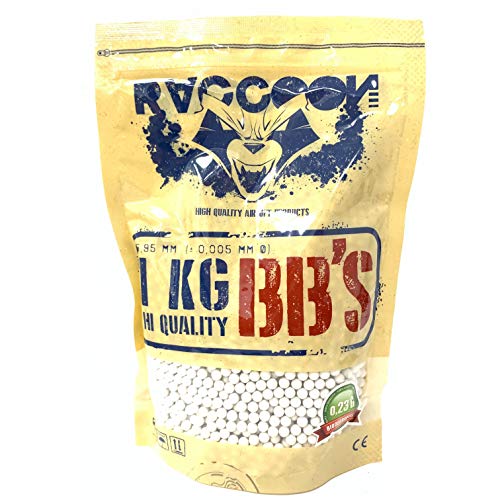 RACCOON Bolsa de 1 Kg Bio Extreme Precision Balines Biodegradables para Pistola de Bolas (1kg Unidades, 0,23 g)