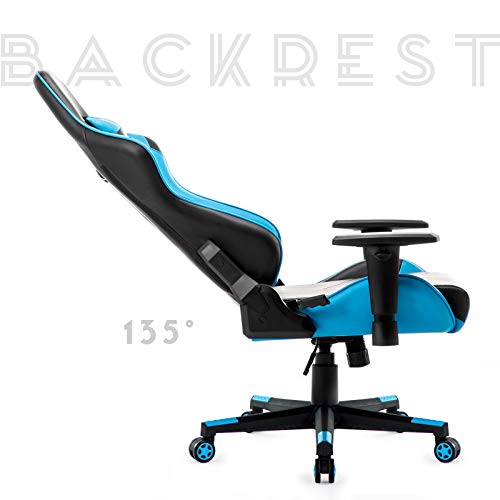 Racing Silla Gamer, IntimaTe WM Heart Silla Gaming de Ergonómica, Silla con Reposacabeza Apoyo y Cojín Lumbar, Cuero Sintético PU, para Los Jugadores de PC Gamer (Azul) Racing Silla Gamer, IntimaTe WM Heart Silla Gaming de Ergonómica, Silla con Reposacabeza Apoyo y Cojín Lumbar, Cuero Sintético PU, para Los Jugadores de PC Gamer (Azul)