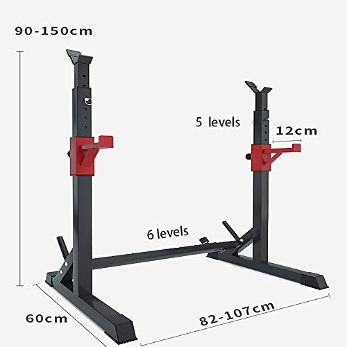 Rack de sentadillas de altura ajustable, Barra de entrenamiento físico de fuerza, Banco de prensa libre de barra de soporte de sentadillas, Soporte de entrenamiento de fuerza para gimnasio en casa