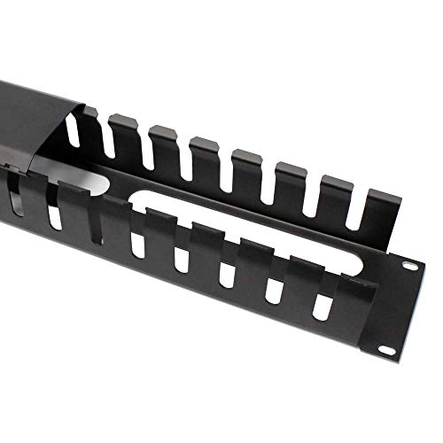 RackMatic - Panel de gestión ordenación de Cables para Armario Rack de 2U x 74 mm