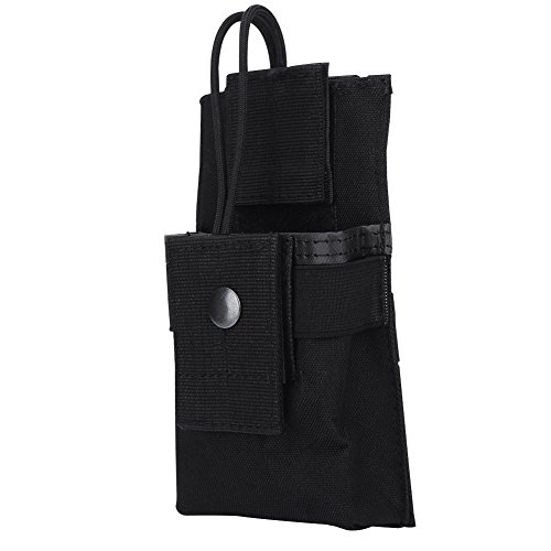 Radio Caso Soporte, Universal multifunción Walkie Talkie bolsa para caza Policía, negro Radio Caso Soporte, Universal multifunción Walkie Talkie bolsa para caza Policía, negro
