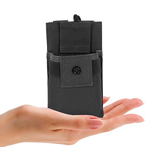Radio Caso Soporte, Universal multifunción Walkie Talkie bolsa para caza Policía, negro Radio Caso Soporte, Universal multifunción Walkie Talkie bolsa para caza Policía, negro