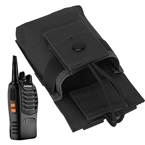 Radio Caso Soporte, Universal multifunción Walkie Talkie bolsa para caza Policía, negro Radio Caso Soporte, Universal multifunción Walkie Talkie bolsa para caza Policía, negro