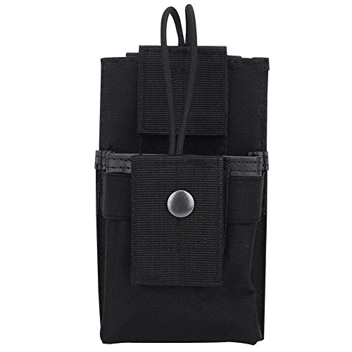 Radio Caso Soporte, Universal multifunción Walkie Talkie bolsa para caza Policía, negro Radio Caso Soporte, Universal multifunción Walkie Talkie bolsa para caza Policía, negro