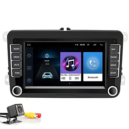 Radio de Coche 2 DIN 7"Android 8.1 Reproductor Multimedia de Coche Estéreo de Coche WiFi Navegación GPS Autoradio para Skoda V/W Passat B6 Polo Golf