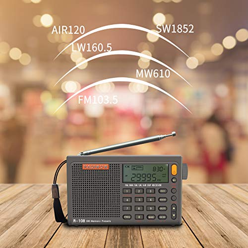 RADIWOW R-108 Radio Digital De Banda Completa FM SW Portátil Con Antenas De Radio Para Radioaficionados Radio De Batería Recargable Incorporada