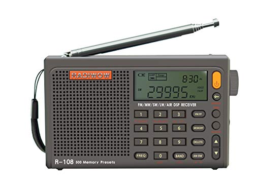 RADIWOW R-108 Radio Digital De Banda Completa FM SW Portátil Con Antenas De Radio Para Radioaficionados Radio De Batería Recargable Incorporada