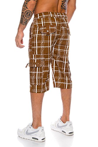 Raff&Taff – Bermudas para hombre, pantalones cortos de deporte, hasta 4XL Braun (Rt 001). L