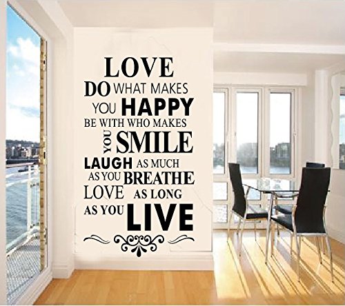 Rainbow Fox Reglas de La Casa Vinilo Adhesivo Para Pared Inglés famoso & Inspirational Quotes pegatinas de pared refranes para decoración del hogar