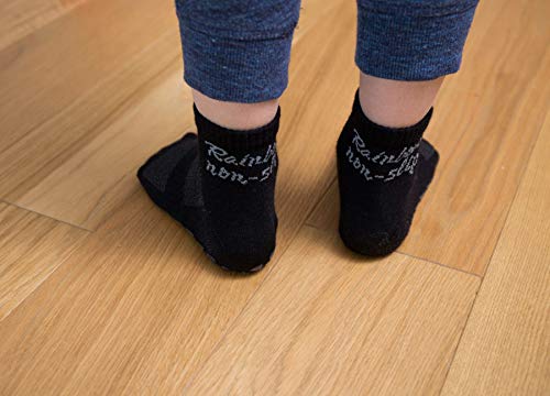 Rainbow Socks - Niño Niña Deporte Calcetines Antideslizantes ABS de Algodón - 4 Pares - Blanco Gris Azul Negro - Talla 30-35 Rainbow Socks - Niño Niña Deporte Calcetines Antideslizantes ABS de Algodón - 4 Pares - Blanco Gris Azul Negro - Talla 30-35