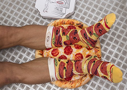 Rainbow Socks - Pizza MIX Italiana Hawaiana Pepperoni Mujer Hombre - 4 pares de Calcetines - Tamaño 41-46 Rainbow Socks - Pizza MIX Italiana Hawaiana Pepperoni Mujer Hombre - 4 pares de Calcetines - Tamaño 41-46