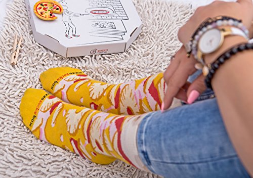 Rainbow Socks - Pizza MIX Italiana Hawaiana Pepperoni Mujer Hombre - 4 pares de Calcetines - Tamaño 41-46 Rainbow Socks - Pizza MIX Italiana Hawaiana Pepperoni Mujer Hombre - 4 pares de Calcetines - Tamaño 41-46